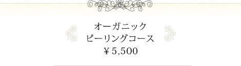オーガニックピーリングコース ¥5,500